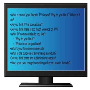 Topic: TV & Ads-Speaking Questions for Warm-ups