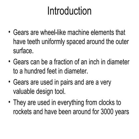 Spur Gear for Mechanical Engineering Applications | PPT