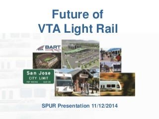 The Future of VTA Light Rail, Presentation to SPUR San Jose Nov. 12, 2014