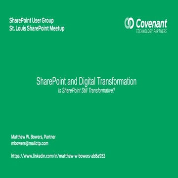 SharePoint and Digital Transformation