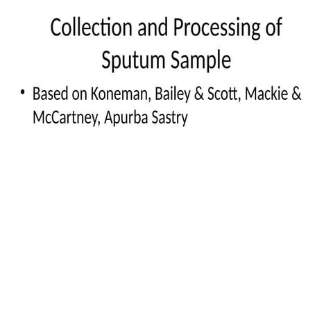 Collection sputum afb | PPTX