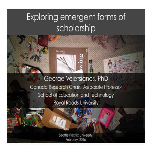 Exploring emergent forms of scholarship
