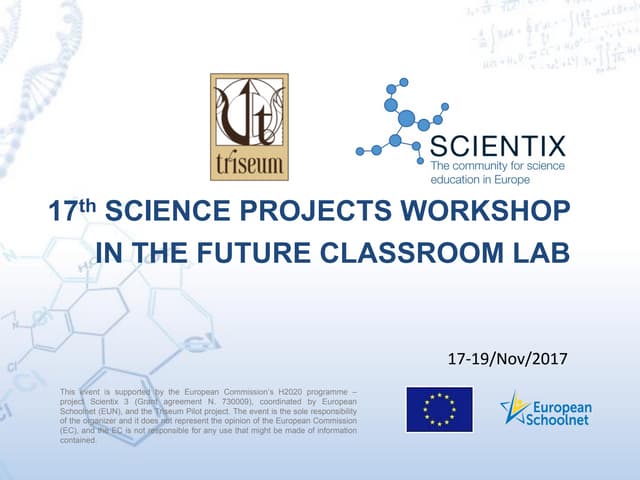 #SPW17 - Introction to the 17th Science Projects Workshop at the Future Class...