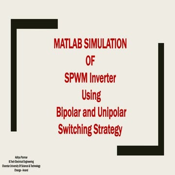 Sine Pulse Width Modulation Inverter