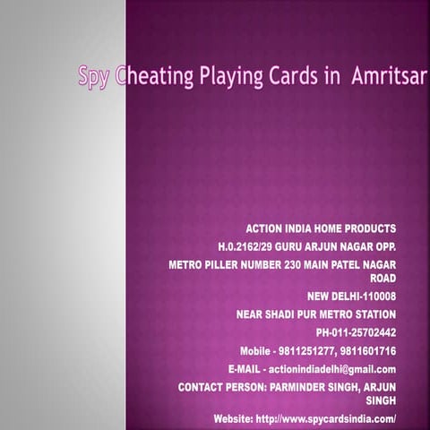 Spy Cheating Playing Cards in  Amritsar