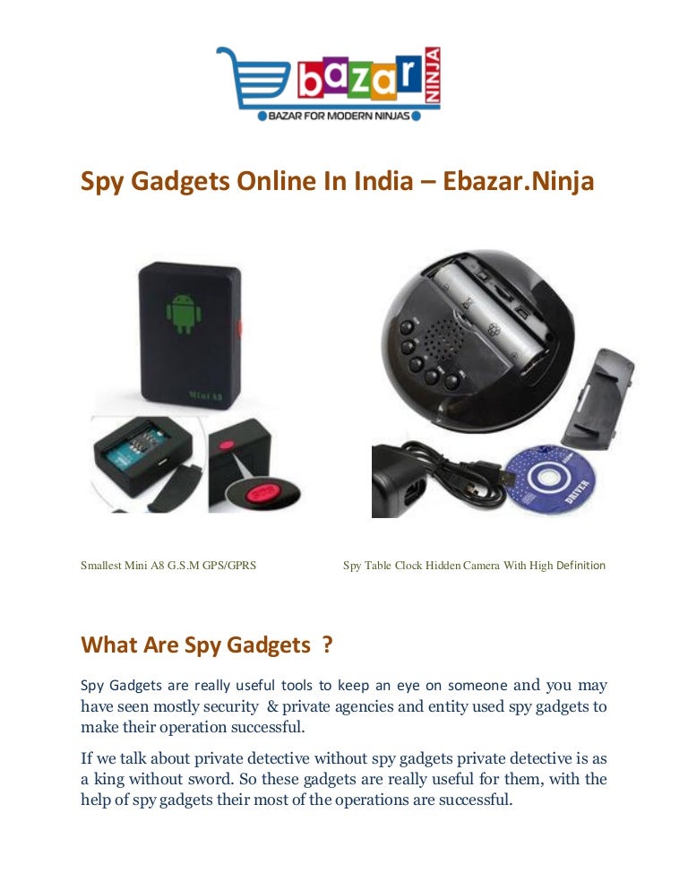 Spy gadgets online In India Spy Gadgets Ebazar.Ninja