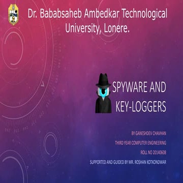 Spyware and key loggers