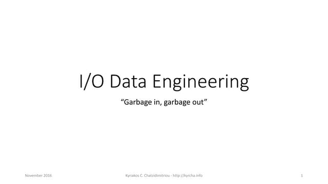 Ι/Ο Data Εngineering