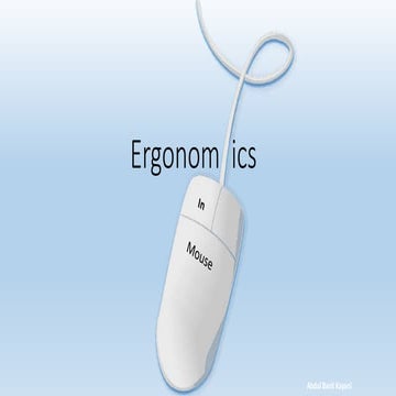 Ergonomics of Mouse 