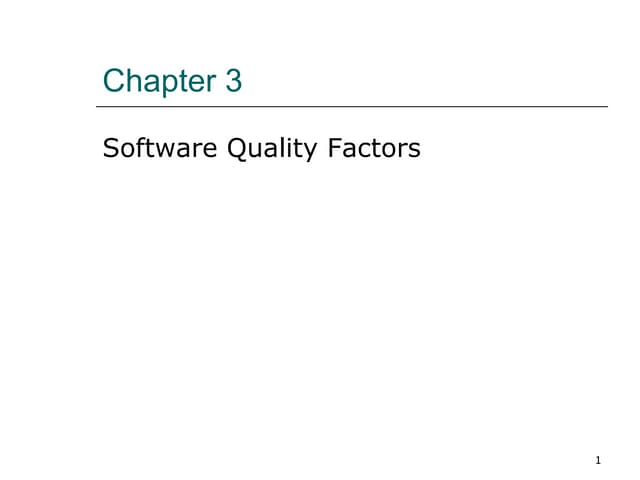 Software Quality Assurance