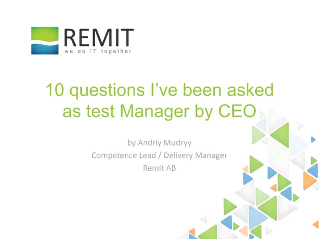 10 question <b>business</b> asked me