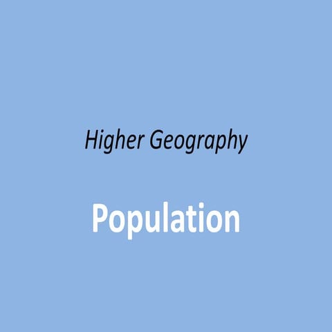 SQA higher geography population