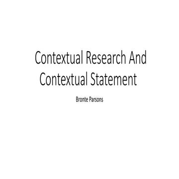 Contextual reasearch
