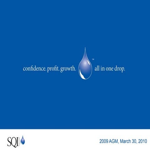 SQI Diagnostics BioFinance Presentation, Toronto, April 7, 2010 | PPT