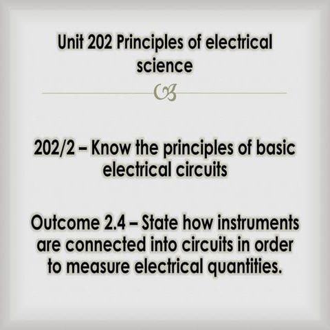 4. Test instruments and their connections