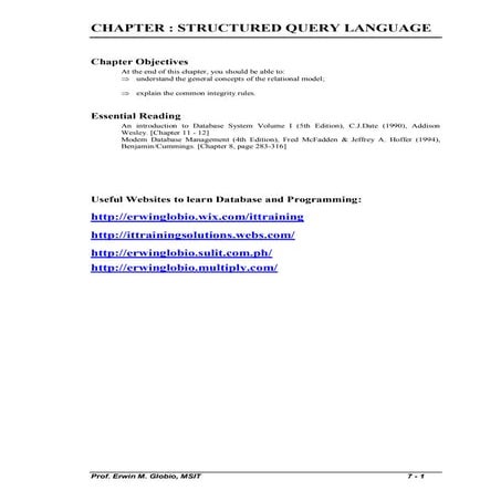 Structured Query Language | PDF