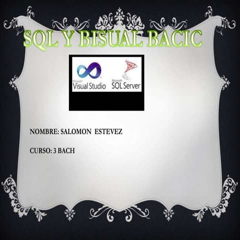 Como utilizar sql en visual basic 6 | PPTX