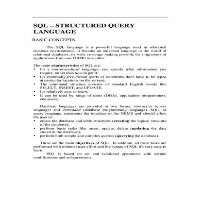 Sql | PDF