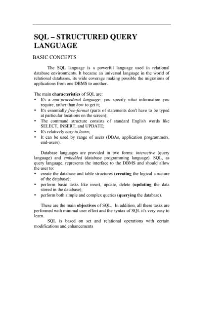 Sql | PDF