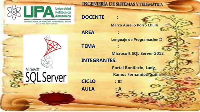 MICROSOFT SQL SERVER 2012