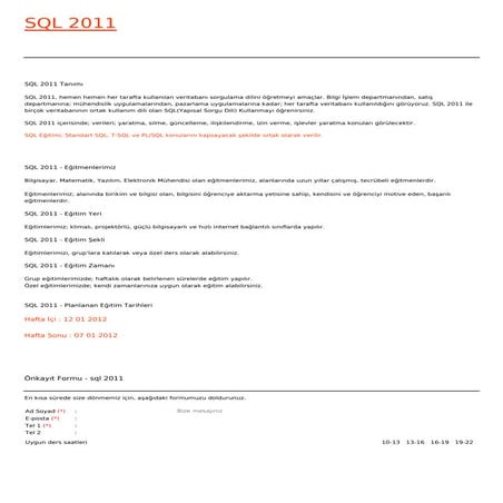 Sql 2011