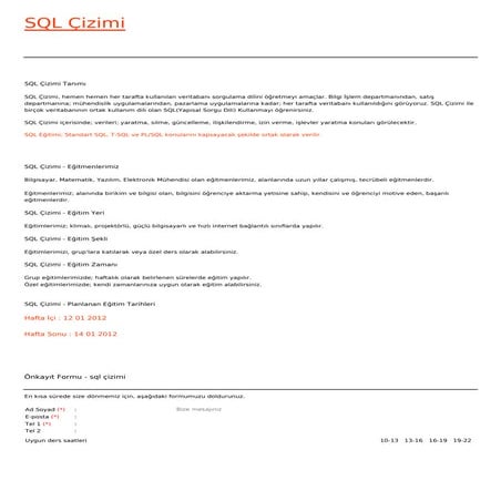 Sql cizimi
