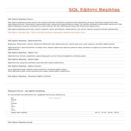 Sql egitimi-besiktas