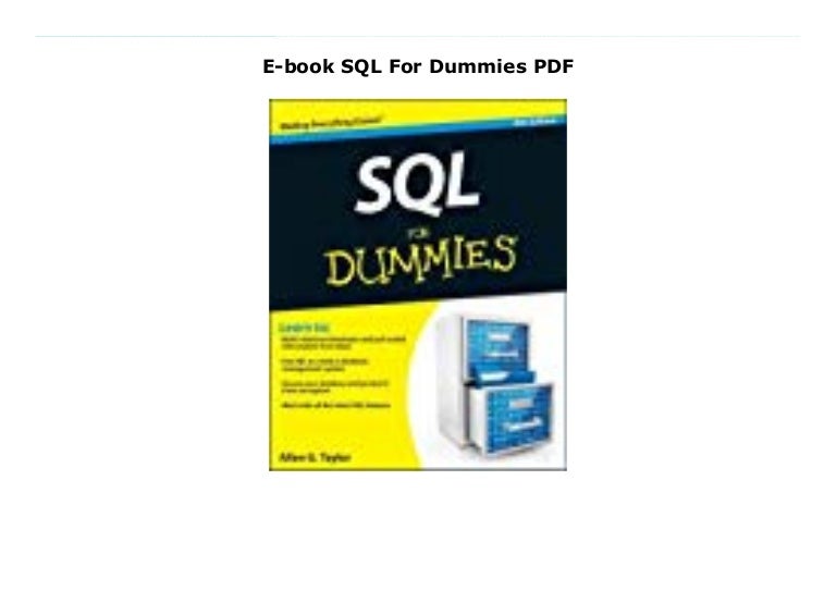 E Book Sql For Dummies Pdf