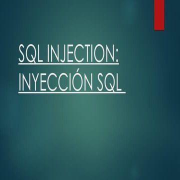 SQL-INJECTION ciberseguridad y buenas practicas y otras areas de ti para su d...