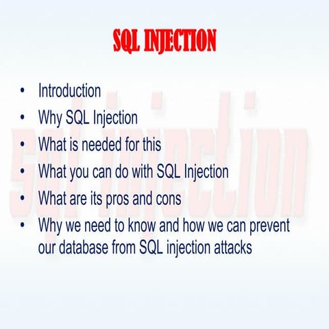 Sql Injection | PPT