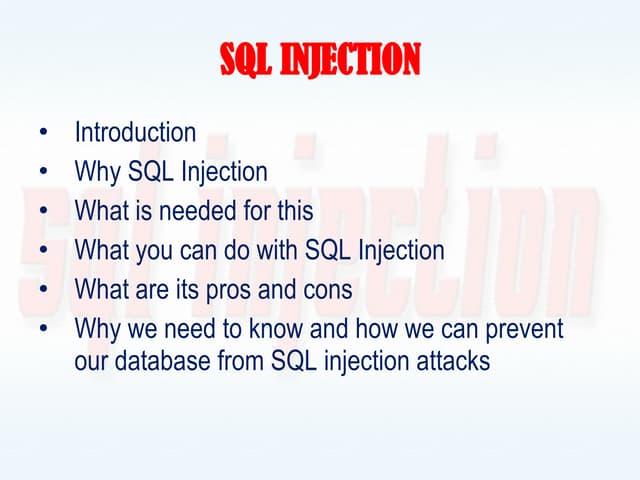 Sql Injection | PPT