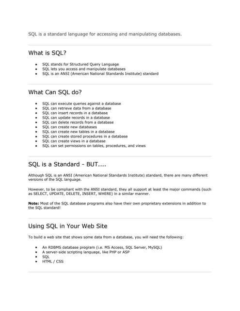 Sql intro