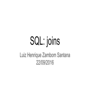 SQL Joins | PPT
