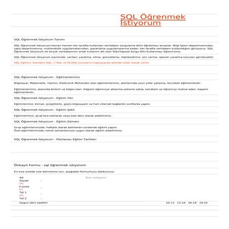 Sql ogrenmek-istiyorum