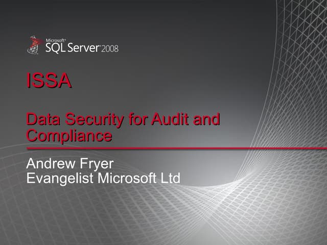 SQL Server 2008 Security Overview