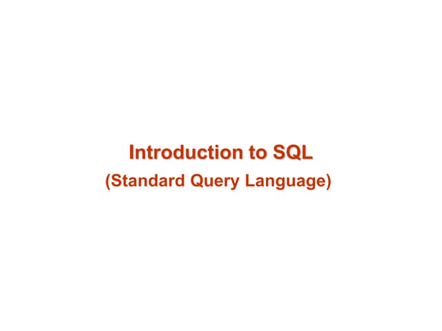 SQL : introduction