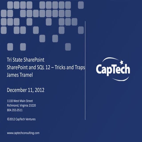Sharepoint and SQL Server 2012