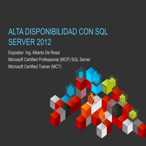 Alta Disponibilidad con SQL Server 2012