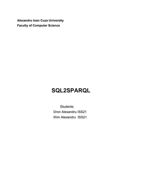 SQL2SPARQL