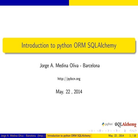 Python BCN Introduction to SQLAlchemy | PPT