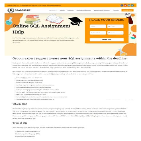 Expert SQL Assignment Help: Top-quality Solutions for Your SQL Projects ...