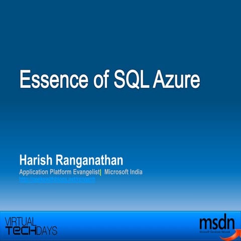 Sql Azure | PPT