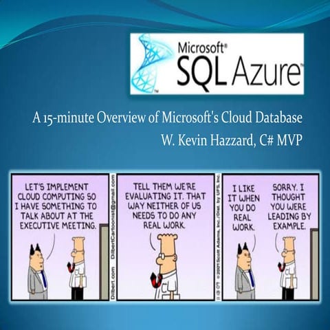 Introduction to SQL Azure | PPTX