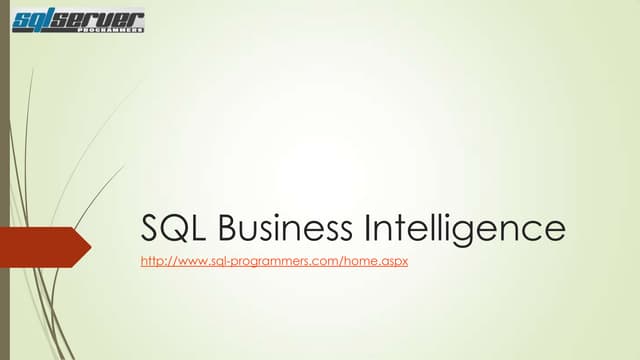 Sql business intelligence