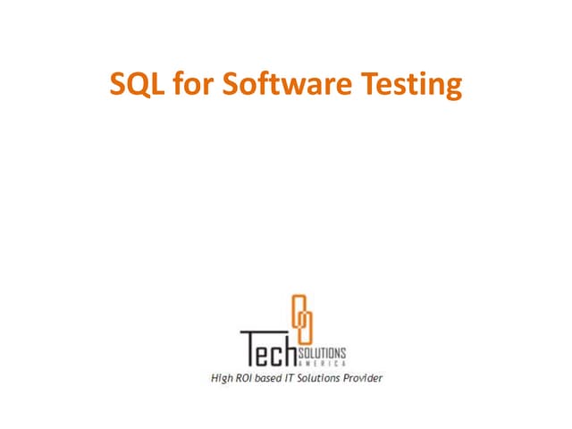 SQL Course - QA