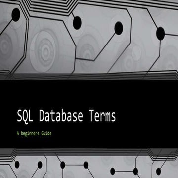 Sql database terms | PPT