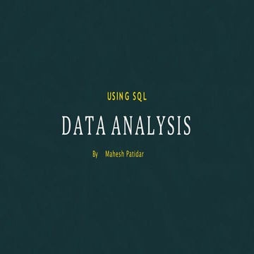 SQL FINAL PROJECT SUPERSTORE DATA BY MAHESH PATIDAR.pptx