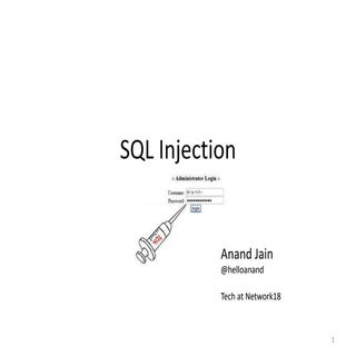 Sql Injection attacks and prevention