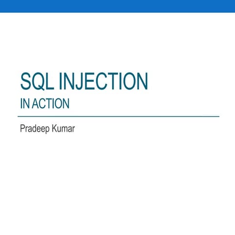 SQL Injection in action with PHP and MySQL | PPT