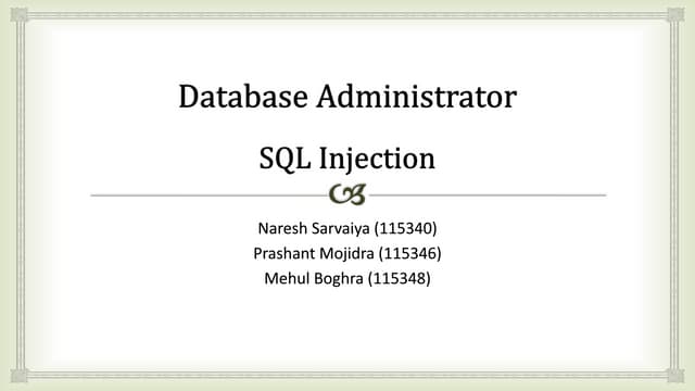 Sql injection